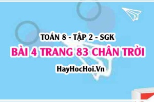 Bài 4 trang 83 Toán 8 Tập 2 Chân trời sáng tạo